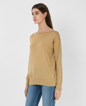 Fabiana Filippi Mustard cashmere and silk jumper MAD221B631
