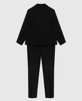 Stefano Ricci Children's black wool suit Y2SF37S940W808