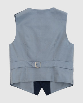 Stefano Ricci Children's dark blue wool vest Y1E0100000W0016C