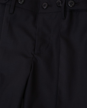 Stefano Ricci Children's black wool trousers Y1TG90T000W501