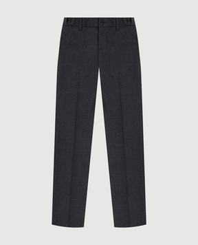 Stefano Ricci Children's dark gray wool trousers Y1T0900000W0018C