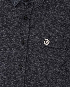 Stefano Ricci Children's dark gray melange shirt YJ003572TE1701