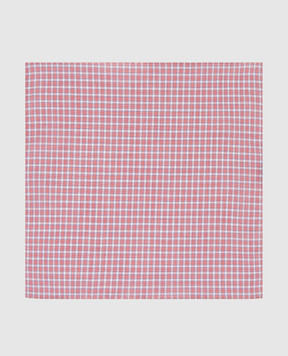Stefano Ricci Children's light burgundy plaid pasha scarf YFZ25L1668