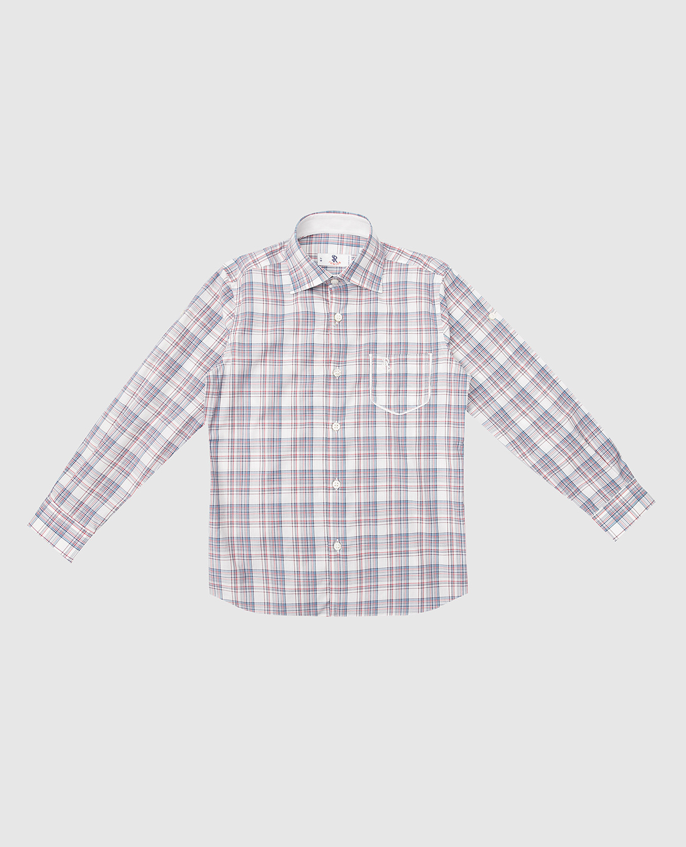 

Children's light blue checked shirt Stefano Ricci