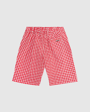 Stefano Ricci Children's red swimming shorts in a pattern YUB8200010B2340J