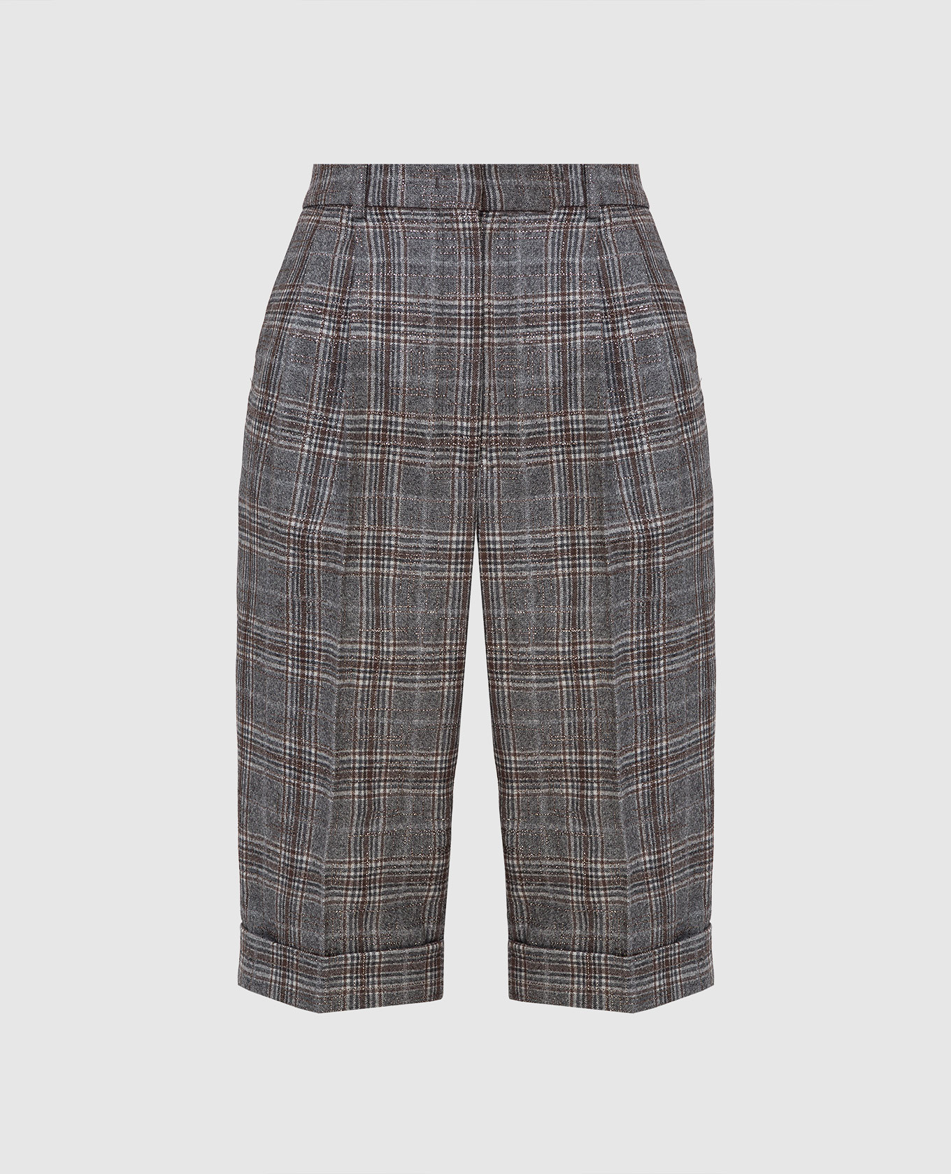 Checked wool bermuda shorts fabiana filippi