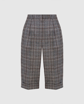 Fabiana Filippi Checked wool Bermuda shorts PAD221B860