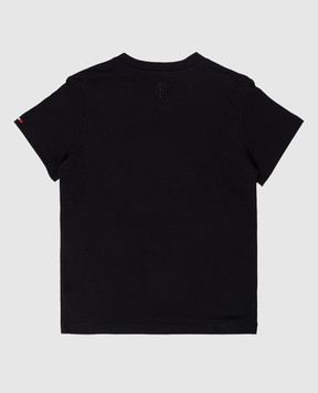 Stefano Ricci Children's black t-shirt with embroidery YNH8200170803