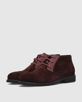 Stefano Ricci Children's burgundy suede deserts YRU514G807SDVH
