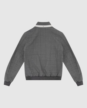 Stefano Ricci Children's gray reversible wool jacket YDJ1100130W0001H