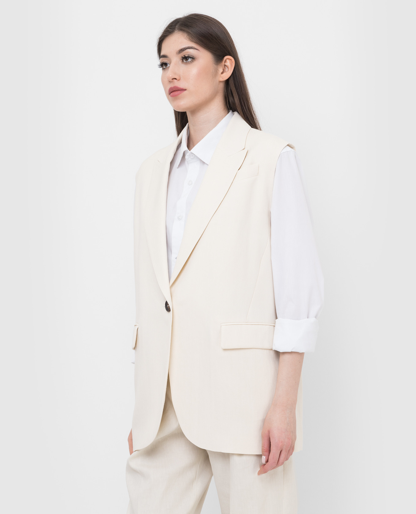 Light beige vest Brunello Cucinelli 3