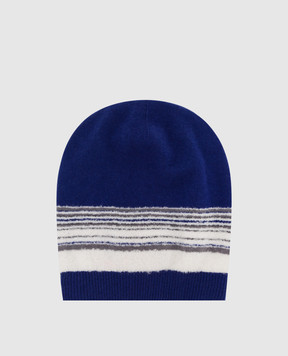Stefano Ricci Patterned cashmere and wool children's hat KYS8305CUFSY6485