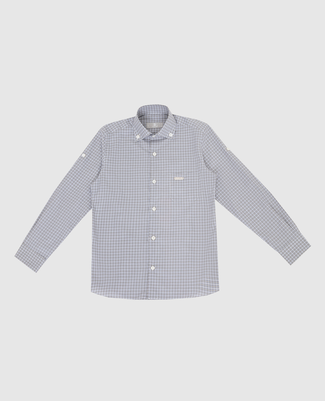 

Children's checkered shirt Stefano Ricci, Grey