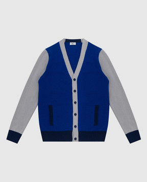Stefano Ricci Baby blue cashmere cardigan YAK6S09CV6F6SA08