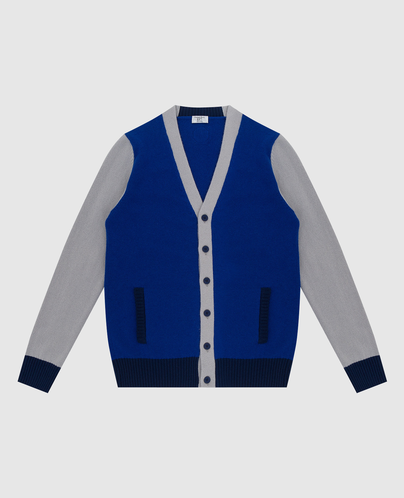 Baby blue cashmere cardigan stefano ricci