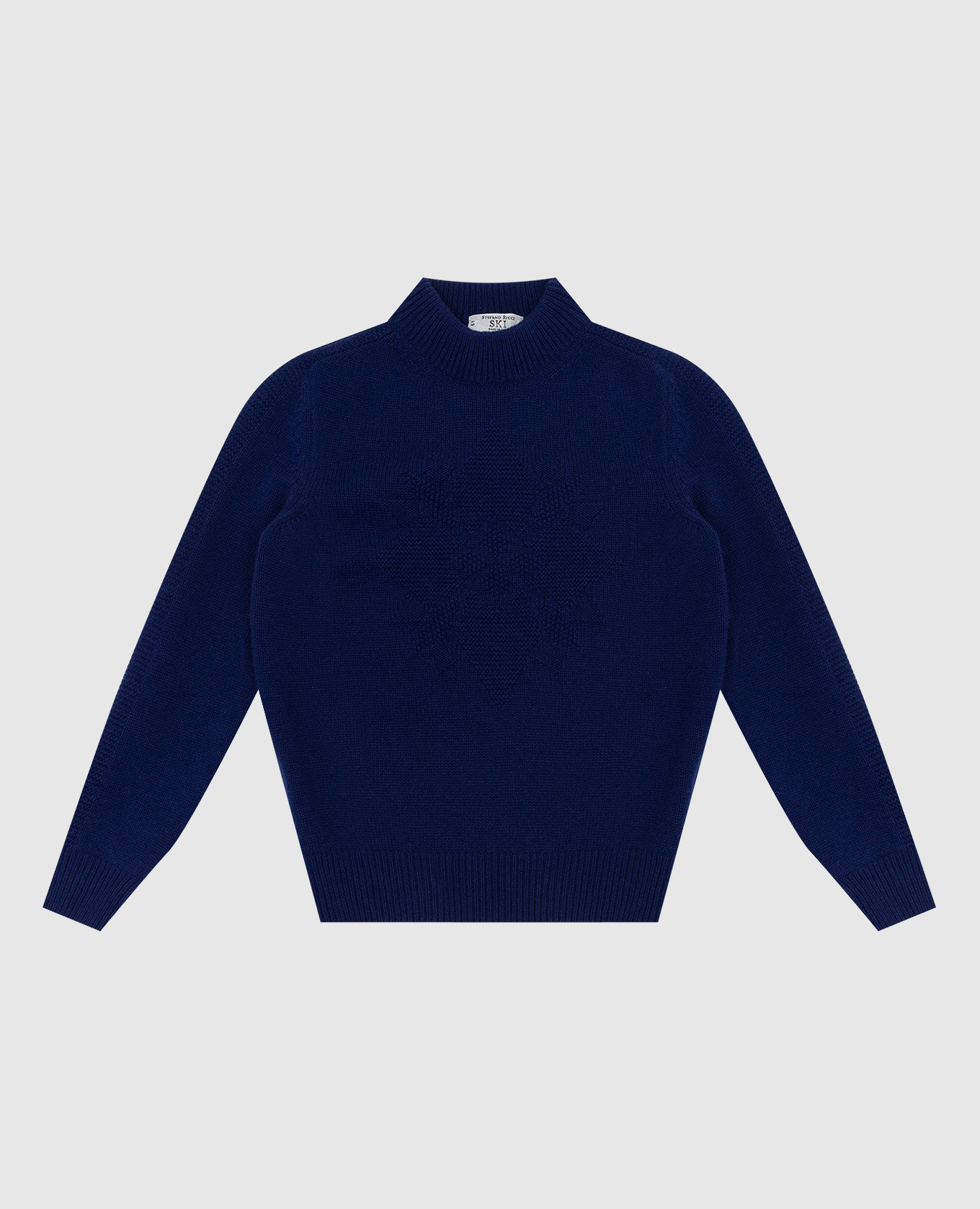 

Children's blue cashmere sweater with a pattern Stefano Ricci