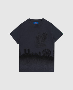 Stefano Ricci Children's dark gray t-shirt with embroidery YNH8H00010803