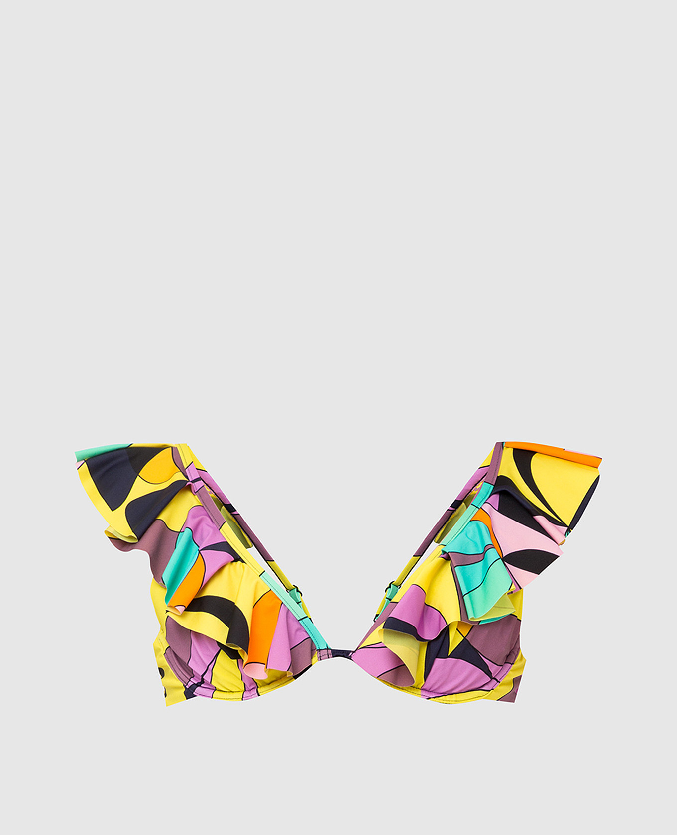 Bikini top in '1984 invisible fish' print vilebrequin