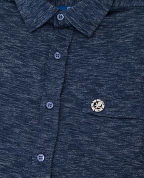 Stefano Ricci Children's blue shirt in a pattern YC003194L824