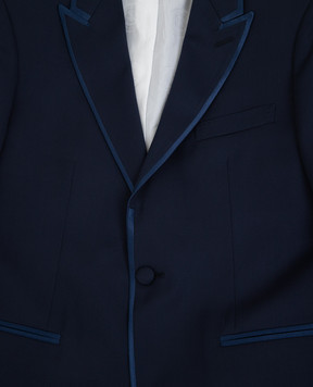 Stefano Ricci Children's dark blue wool suit Y2SF37B951W0001A