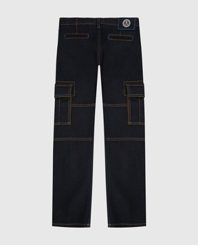 Stefano Ricci Children's cargo jeans with contrast stitching YST64011001613
