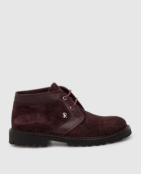 Stefano Ricci Children's maroon suede deserts YRU04G860SDVH