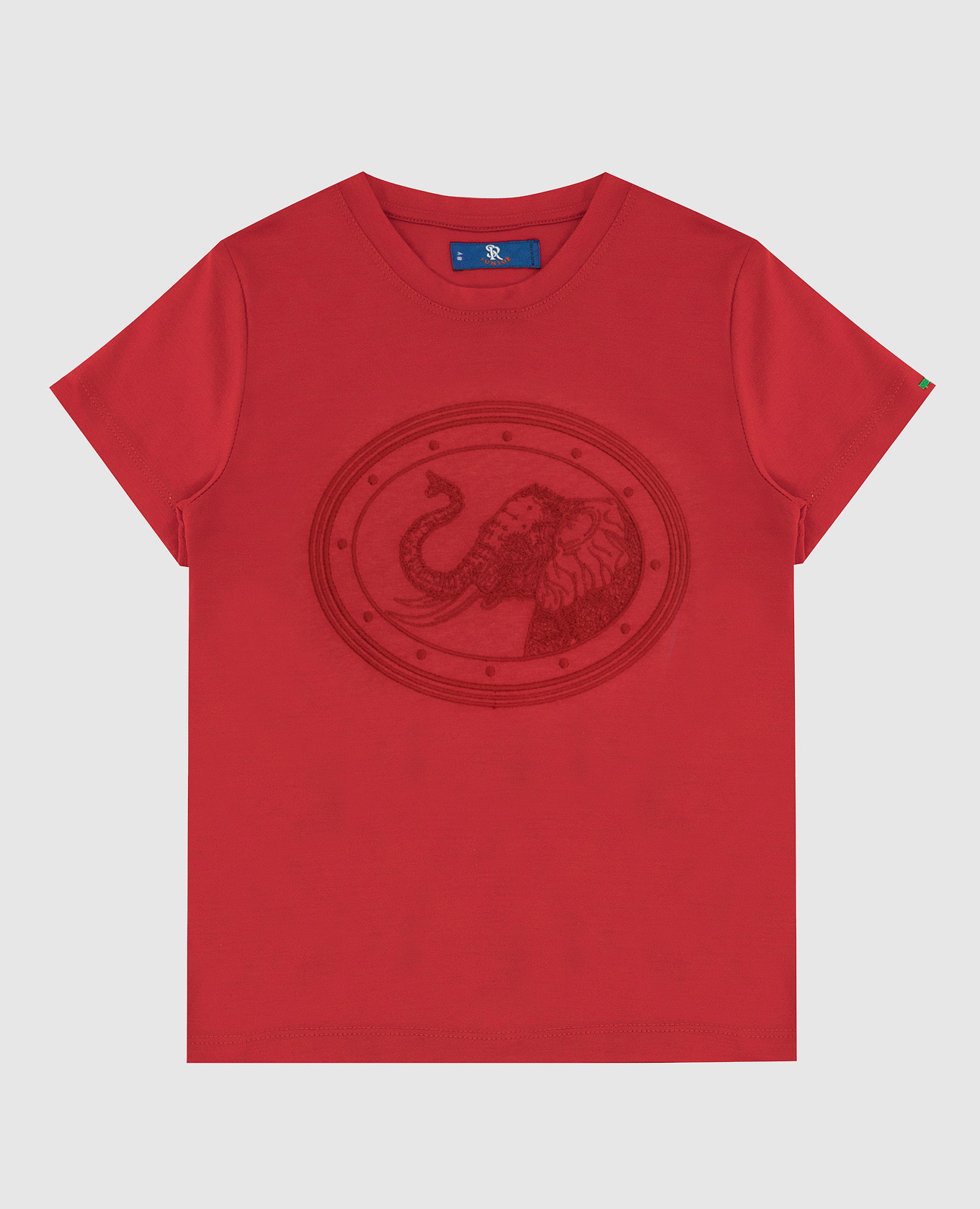 Children's red t-shirt with embroidery stefano ricci