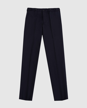 Stefano Ricci Children's dark blue wool trousers Y1T0900000W807