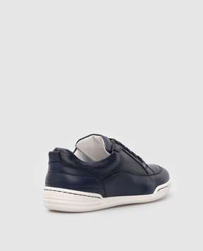 Stefano Ricci Children's dark blue leather sneakers YRU02G899VTSSK