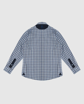 Stefano Ricci Children's blue checked shirt YUC6400010LJ1607