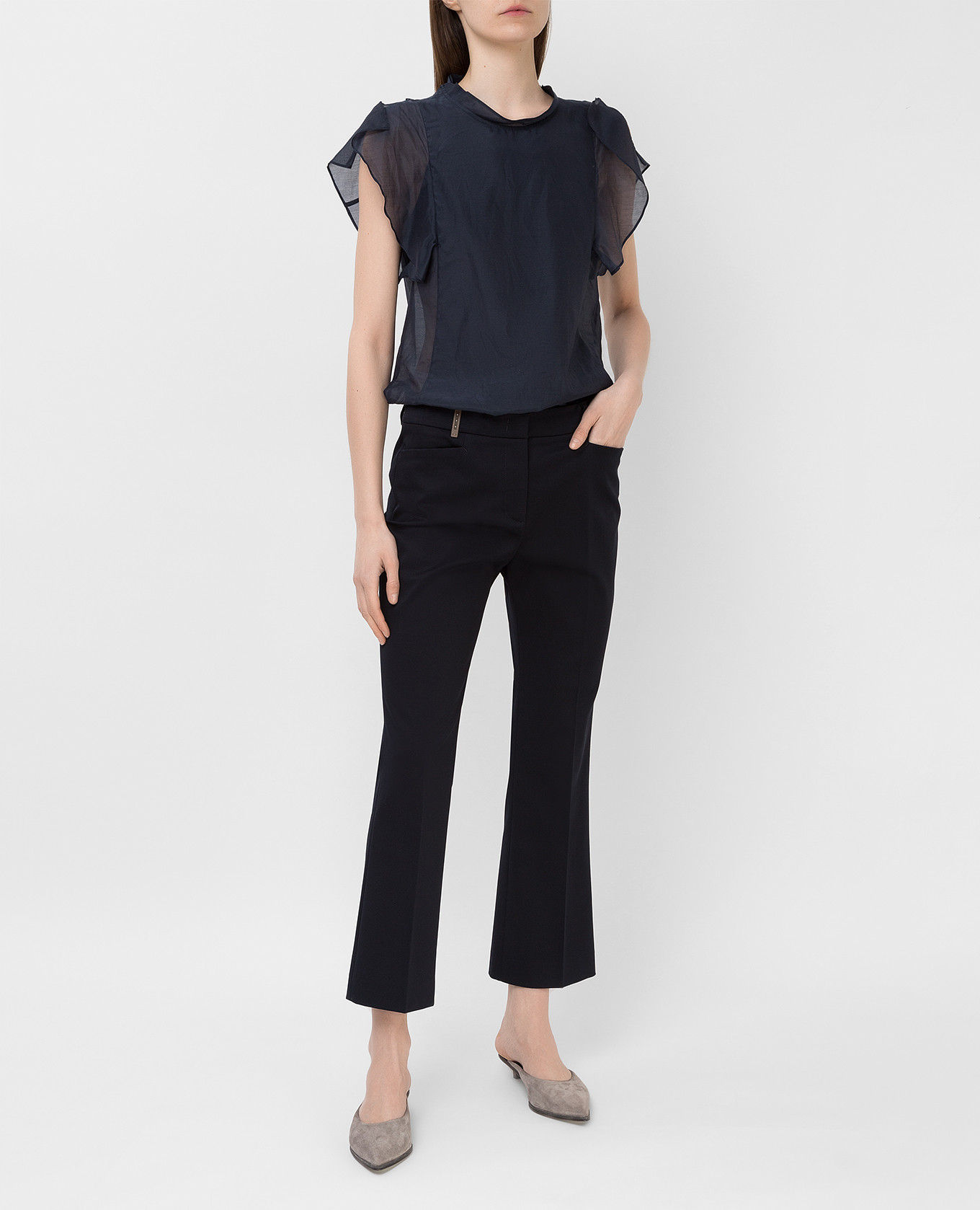 

Navy blue trousers Peserico