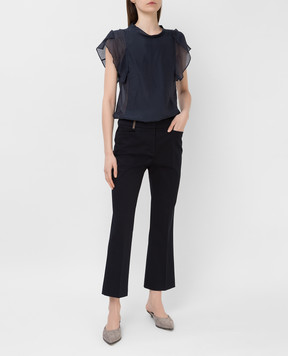 Peserico Navy blue trousers P0453006494