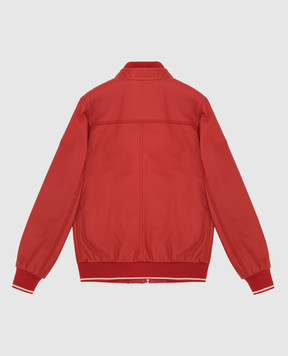 Stefano Ricci Children's red leather bomber jacket YDJ92001005110