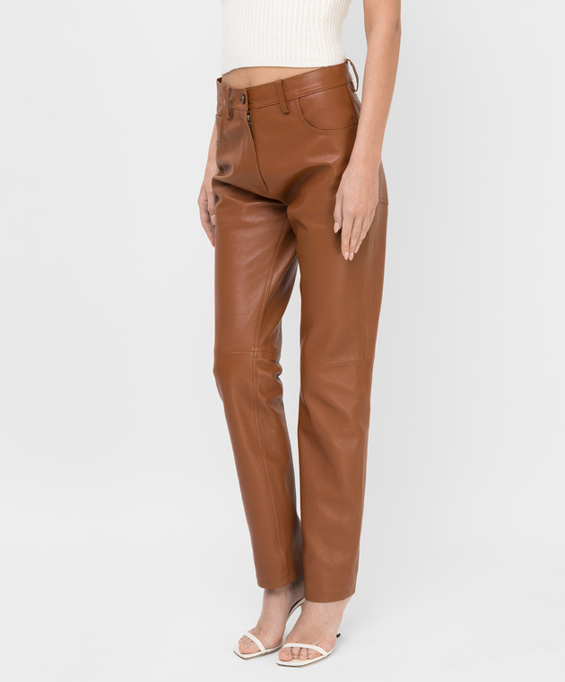 【関税&送料込】Magda Burtym Trousers Brown Magda Butrym - Brown leather pants 251521 - shop with