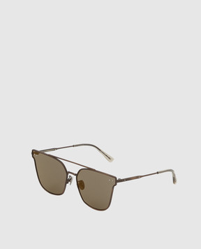 Bottega Veneta Bronze sunglasses with intrecciato details BV0140S30001684