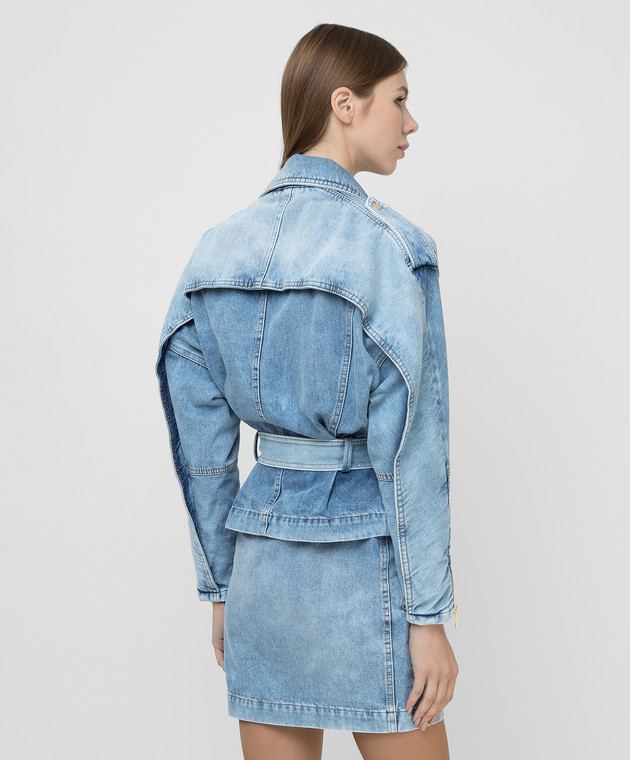 alexandre vauthier denim dress ALEXANDRE VAUTHIER - Washed peplum denim dress 213DR15231530