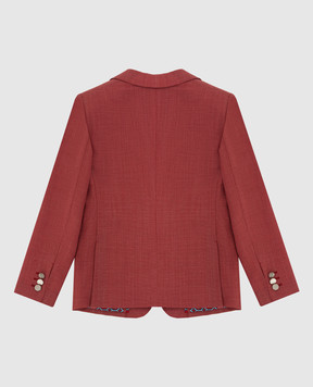 Stefano Ricci Children's light burgundy wool jacket Y3RF371000W901