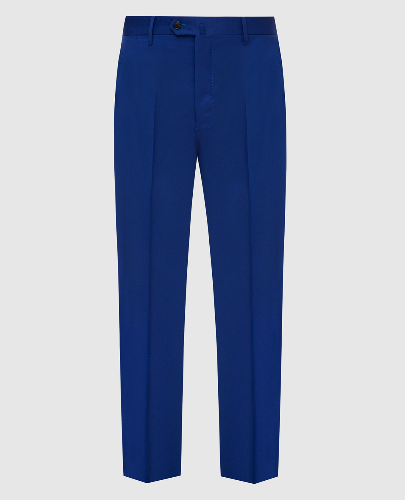 Blue wool trousers castello d'oro