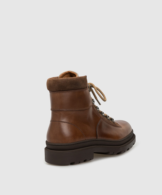 Brunello Cucinelli - Brown leather boots MZUXPDI819 - shop with