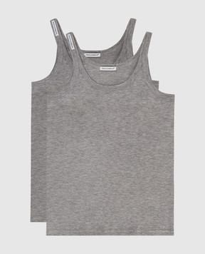 Dolce&Gabbana Gray children's T-shirt set L4J702G7OCU