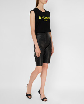 Balmain Leather shorts VF0QB000L110