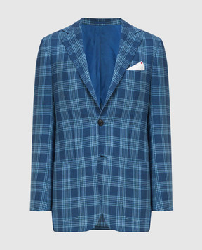 Kiton Blue cashmere blazer UG81K06T07