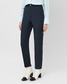 Lanvin Navy blue wool trousers RWTR532U4657