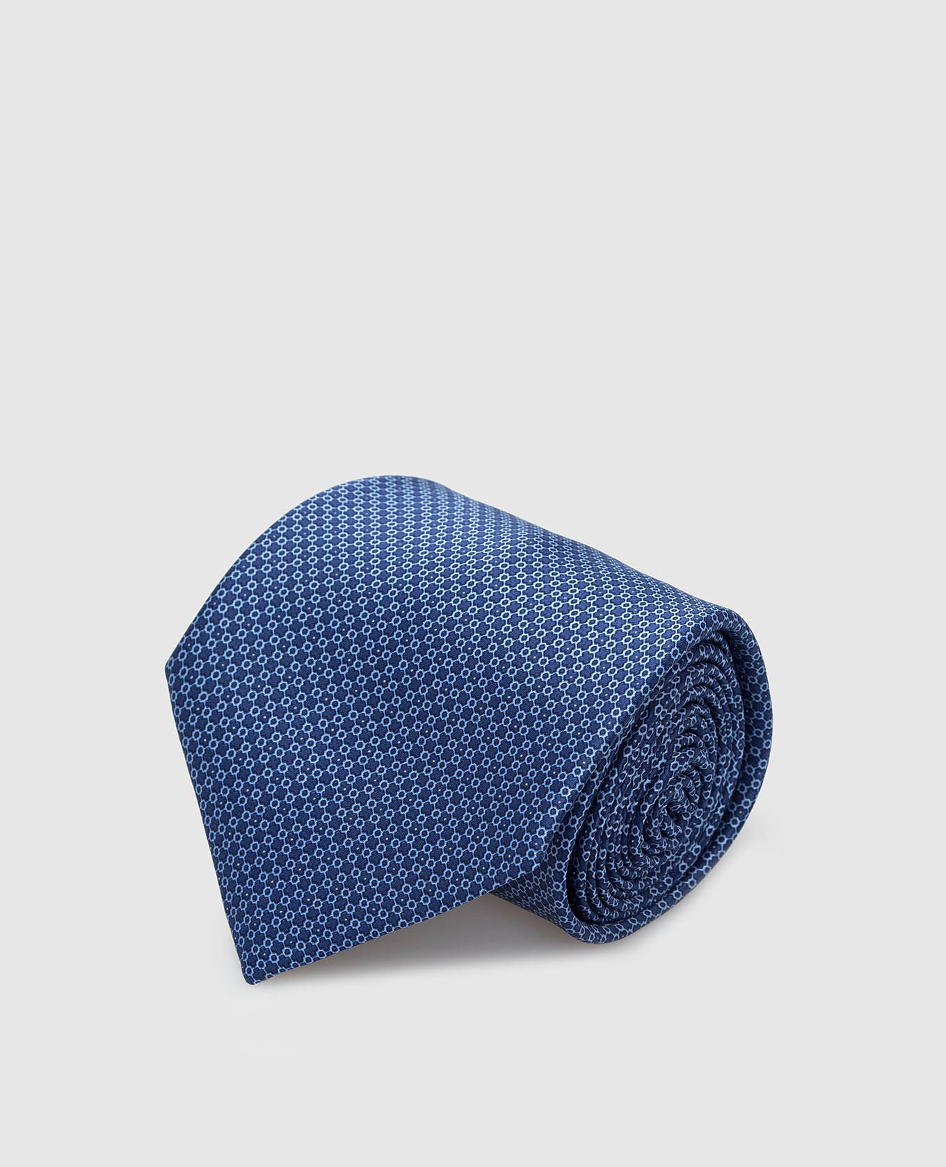 

Blue silk tie in pattern pattern Stefano Ricci