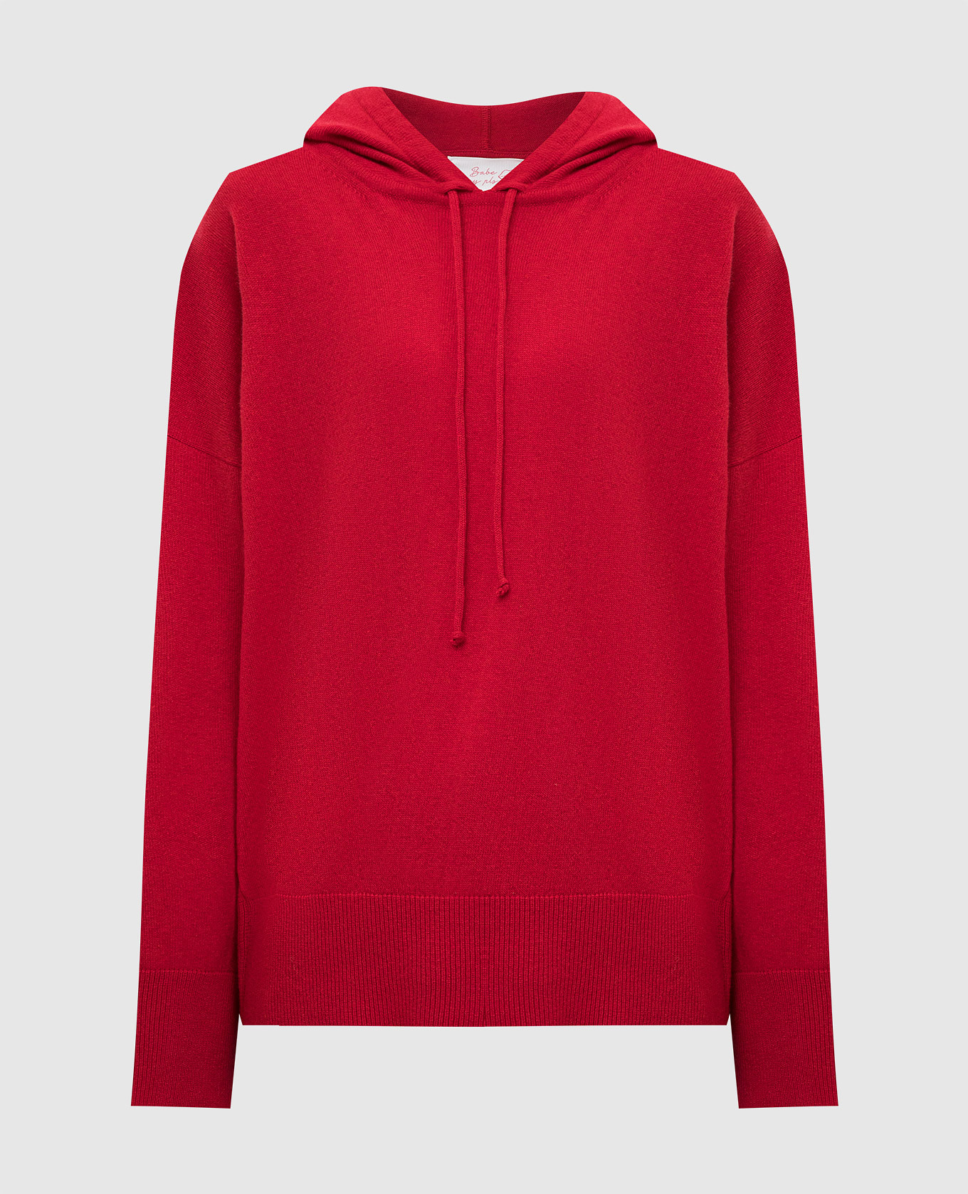 

Red wool and cashmere hooded jumper Babe Pay Pls, Красный