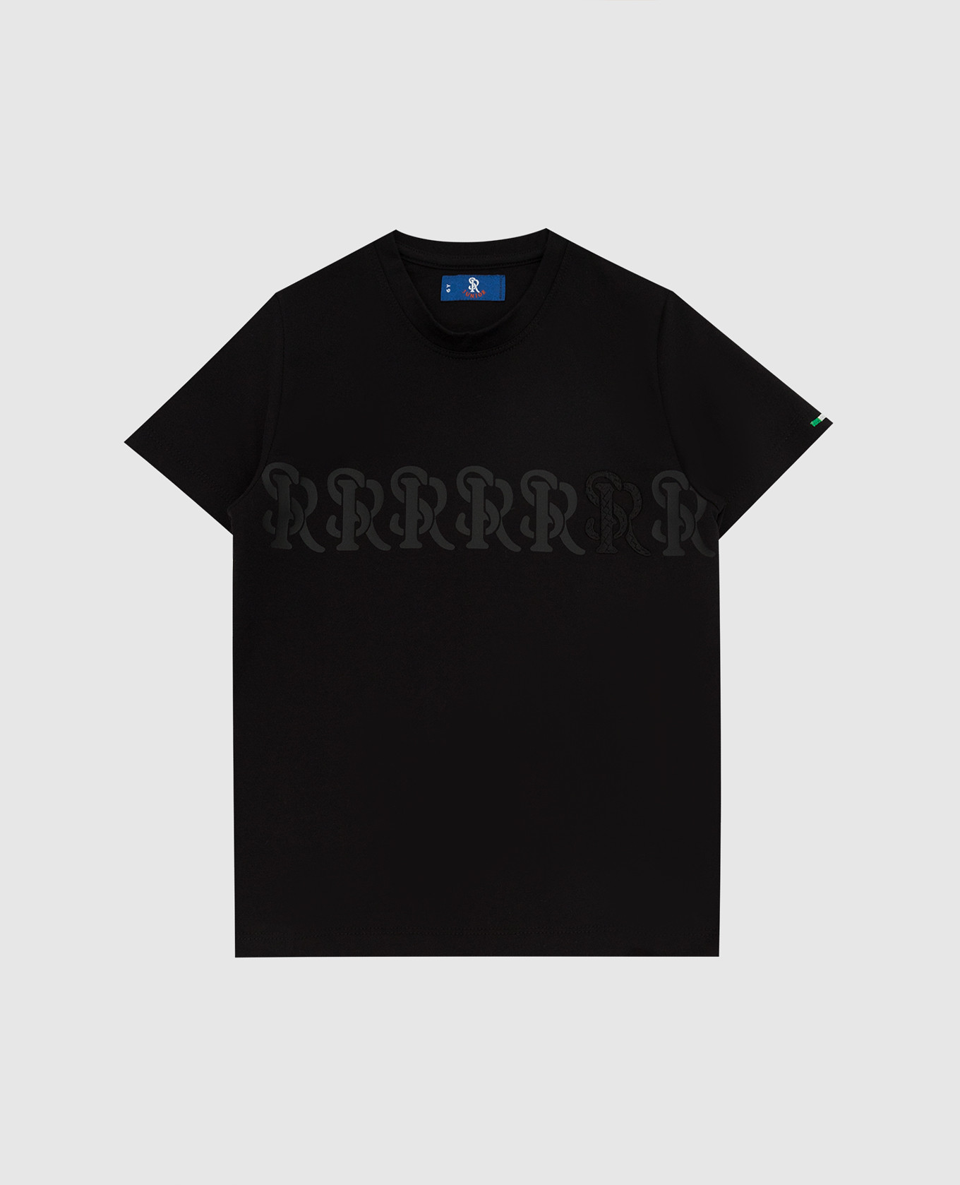 

Children's black t-shirt with logo monogram Stefano Ricci