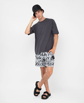 Dolce&Gabbana Swim shorts in logo print M4B54THSM59
