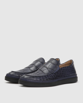 Del Dami Blue alligator shoes 3673