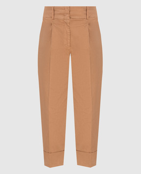 Peserico Beige tucked jeans P04729T30Z02475