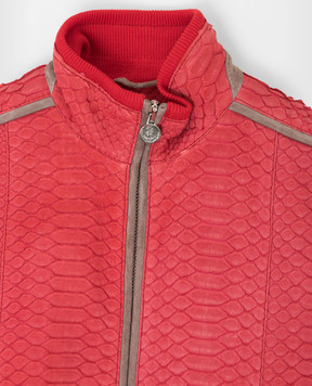 Stefano Ricci Children's red python leather jacket YAJ7200090PITNBK